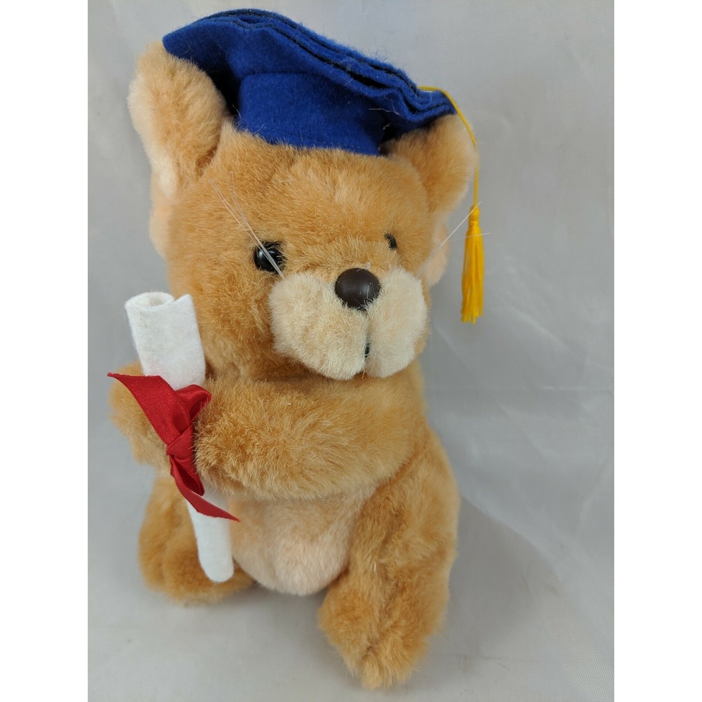 Brown Bear Plush 9 Inch Graduation‎ Cap and Diploma Stuffed Animal toy